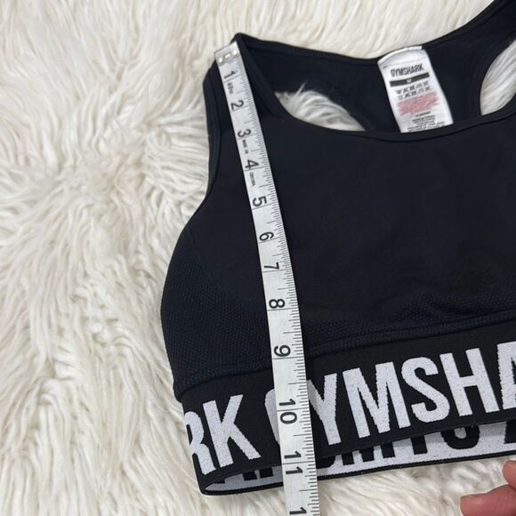 Gymshark Black Sports Bra Seamless Racerback Size M - Picture 8 of 8